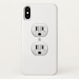 Elektrische stekker klikt u op Kleurdecor aanpasse iPhone X Hoesje
