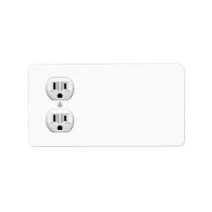 Elektrische stekker klikt u op Kleurdecor aanpasse Etiket