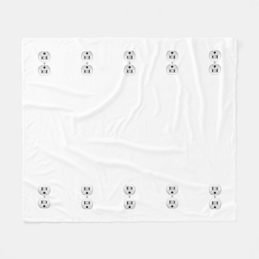 Elektrische stekker klikt u op Kleurdecor aanpasse Fleece Deken (Voorkant (Horizontaal))