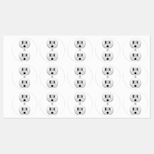 Elektrische stekker voor wandstopcontacten past di labels