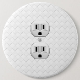 Elektrische stekker voor wandstopcontacten past di ronde button 6,0 cm