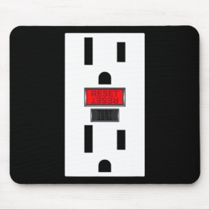 Elektrische stopcontact stopcontact grappig Hallow Muismat