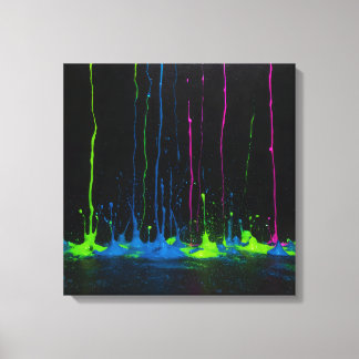 Elektrische stroom heldere verf druppelend ontwerp canvas afdruk