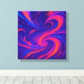 Elektrische stroom van dopamine in Abstracte beweg Canvas Afdruk (Insitu (Houten vloer))