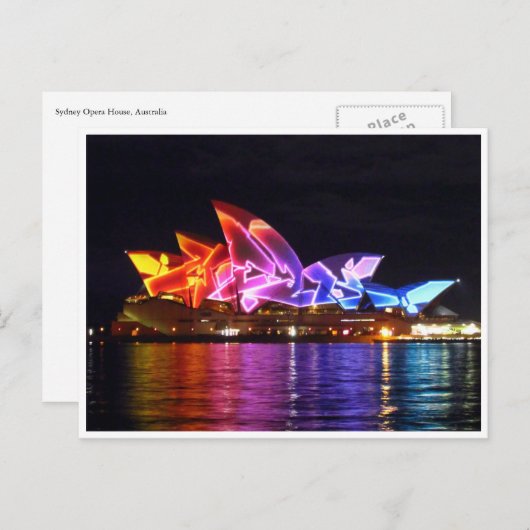 elektrische sydney opera briefkaart (Voorkant / Achterkant)