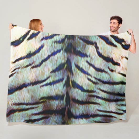 Elektrische tijgerhuidafdruk fleece deken (In situ)