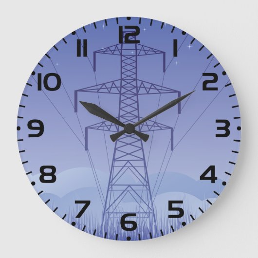 Elektrische Transmissietoren bij Night Sky Grote Klok (Voorkant)