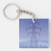 Elektrische Transmissietoren bij Night Sky Sleutelhanger (Voorkant)