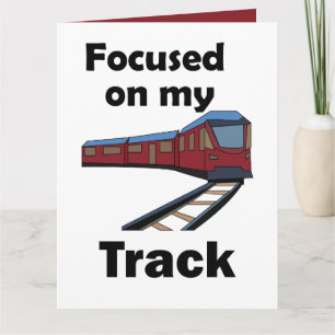 Elektrische trein gericht op mijn treinfeestje kaart