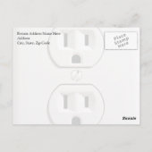 Elektrische uitlaat Fake Briefkaart (Achterkant)