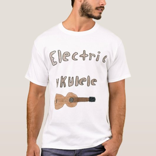 elektrische ukulele t-shirt (Voorkant)