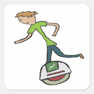 Elektrische Unicycle EUC Vierkante Sticker