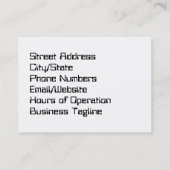 Elektrische Visitekaartjes (Achterkant)