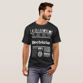 Elektrische voedingsfeiten voor elektriciens t-shirt (Voorkant volledig)