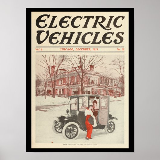 Elektrische voertuigen Motorauto's afdrukken Poster (Voorkant)