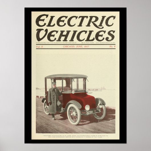 Elektrische voertuigen Motorauto's afdrukken Poster (Voorkant)