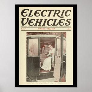 Elektrische voertuigen Motorauto's  afdrukken Poster