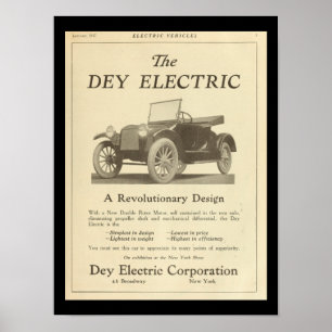 Elektrische voertuigen Motorauto's  Poster
