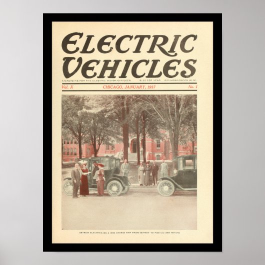 Elektrische voertuigen Motorauto's  Poster (Voorkant)