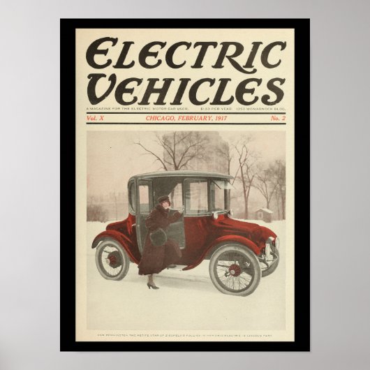 Elektrische voertuigen Motorauto's  Poster (Voorkant)