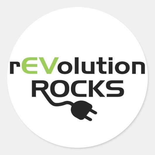 Elektrische voertuigen Rocks - EV Ronde Sticker (Voorkant)