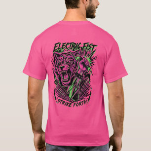 Elektrische Vuist Tijger Shirt – Neon Cyberpunk Ti
