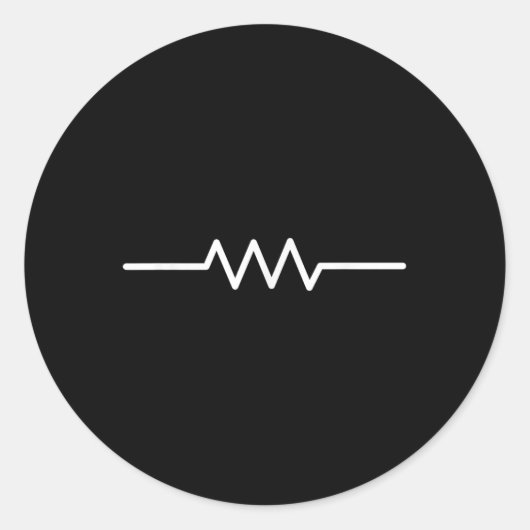 Elektrische weerstand symbool Grappig Engineer Cir Ronde Sticker (Voorkant)