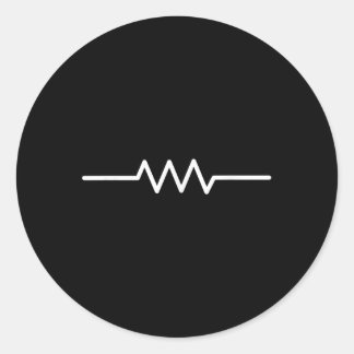 Elektrische weerstand symbool Grappig Engineer Cir Ronde Sticker