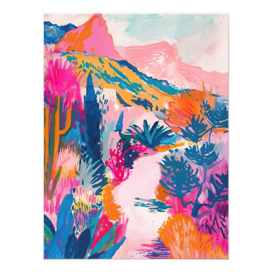 Elektrische woestijnpad foto afdruk (Voorkant)