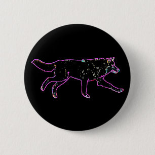 Elektrische wolf ronde button 5,7 cm