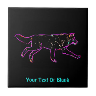 Elektrische Wolf Tegeltje