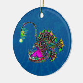 Elektrische zeevis keramisch ornament (Links)