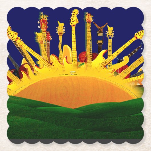 ELEKTRISCHE ZONSONDERGANG! KARTONNEN ONDERZETTERS (Voorkant)