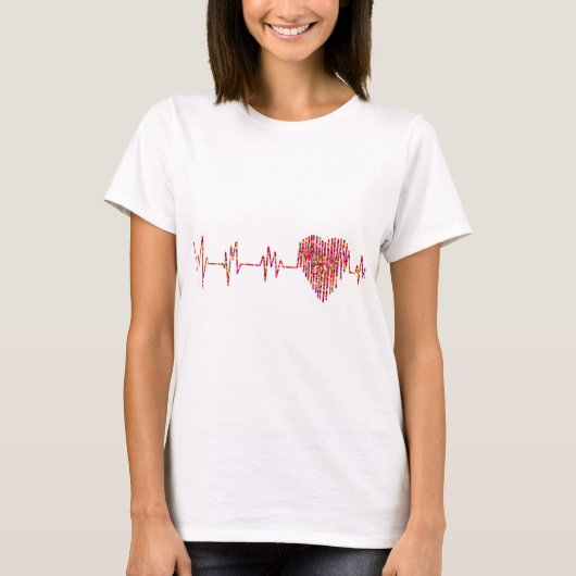 Elektrocardiogram. Gordon Johnson ontwerper! T-shirt (Voorkant)