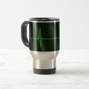 Elektrocardiogram Waves Travel Mug Reisbeker
