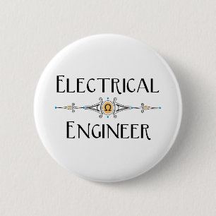 Elektroingenieur decoratieve lijn ronde button 5,7 cm
