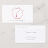 Elektrolyse Haarverwijdering Afspraak Wit Roze Afsprakenkaartje (Voorkant / Achterkant)