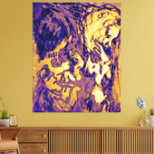 elektromagnetische straling canvas afdruk (Insitu (Woonkamer))