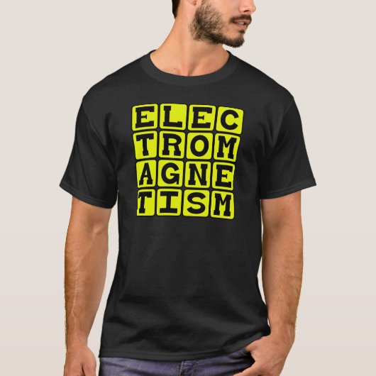Elektromagnetisme, tak van de natuurkunde t-shirt (Voorkant)