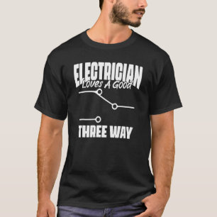 Elektromonteur Liefde Goed Drieweg Vonkende Draden T-shirt