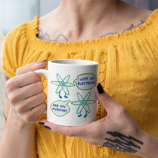 Elektronenpositieve woordspeling koffiemok