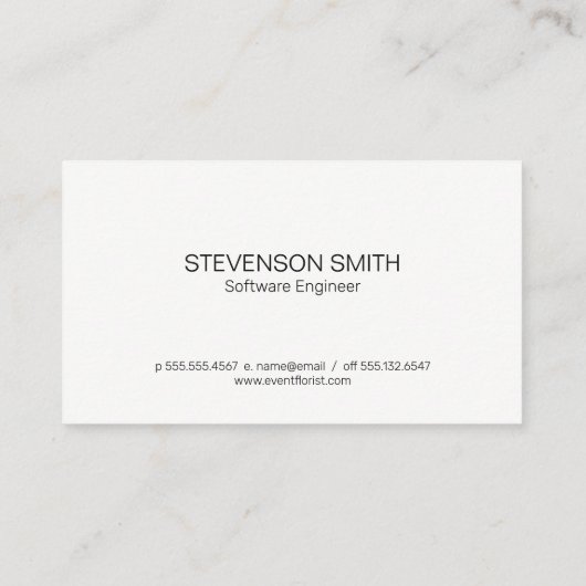 Elektronica | Codeur | Programmeur | Software Visitekaartje (Achterkant)