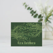 Elektronica Computer Circuit Board Bar Mitzvah Bedankkaart (Staand voorkant)