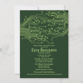Elektronica Computer Circuit Board Bar Mitzvah Kaart (Voorkant)