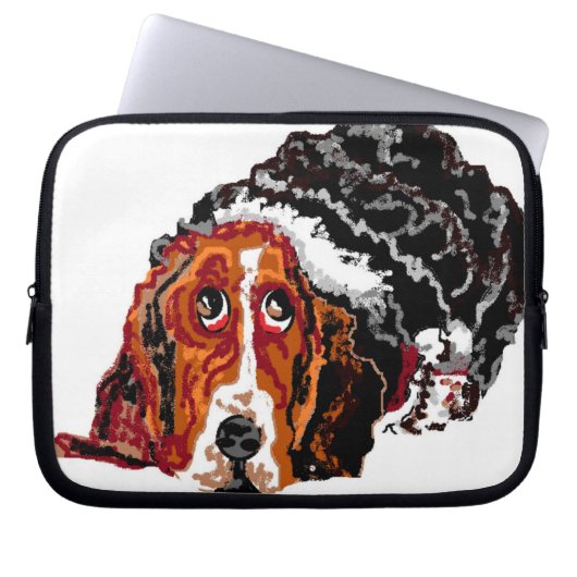 Elektronica Tas ; Basset Hound Hond (Voorkant)