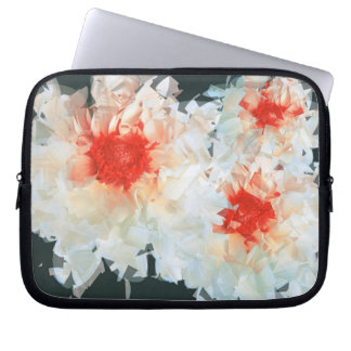 Elektronica Tas Bloemen Wit Zwart Kubist