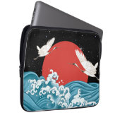 Elektronica Tas japanse koi golven in witte vogels (Voorkant Rechts)