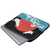 Elektronica Tas japanse koi golven in witte vogels (Voorkant onderkant)