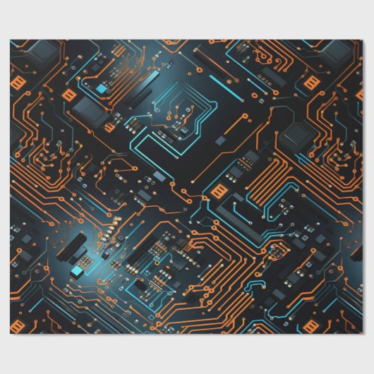 Elektronisch Circuit Wrapping Papier (Vlak)