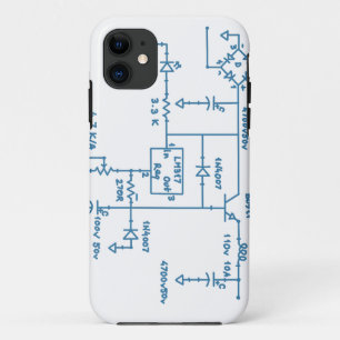 elektronisch circuitschema technologie blueprint g iPhone 11 hoesje